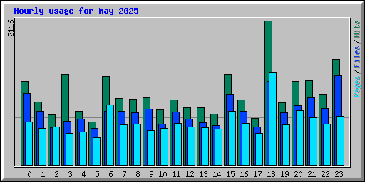 Hourly usage for May 2025