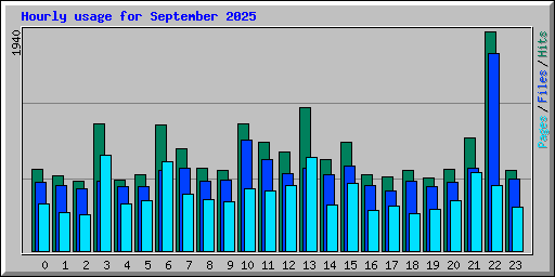 Hourly usage for September 2025
