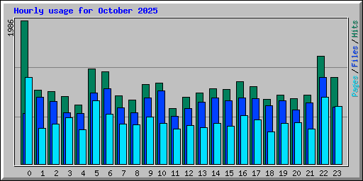 Hourly usage for October 2025