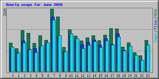 Hourly usage for June 2026